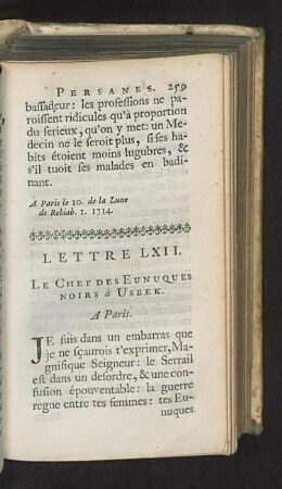 Lettre LXII.