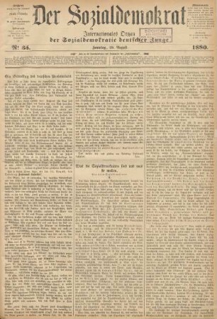 No 35. Sonntag, 29. August. 1880.
