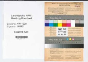 Entnazifizierung Karl Eishorst, geb. 20.05.1916 ()