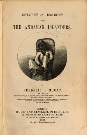 Adventures and researches among the Andaman Islanders