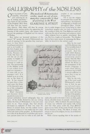 81.1925 = Nr. 339: Calligraphy of the moslems