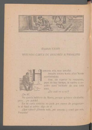 Capítulo LXXVI - Segunda carta de Dolores a Panalito
