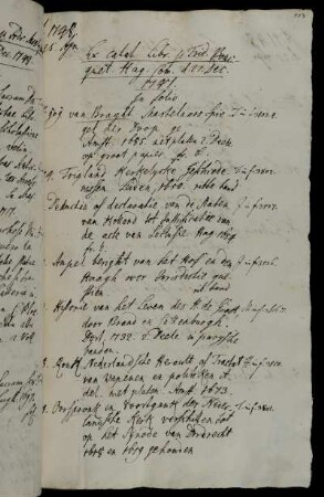 Ex catalog. Libr. p. Frid. Boucquet. Hag. Com. d. 21. Dec. 1747. [Und ab S. 115] Livres achetées Extra [...]