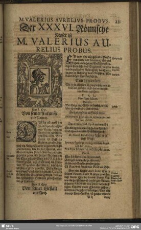 Der XXXVI. Römische Keyser ist M. Valerius Aurelius Probus