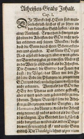 Atheisten-Grabs Inhalt.