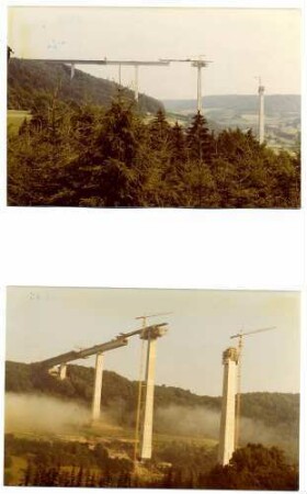 Kochertalbrücke, km 679,942 - 681,070 Gebaut Oktober 1976 - 15.Oktober 1979. Freivorbau