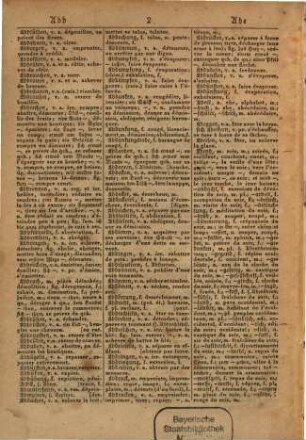 Neues Taschenwörterbuch der französischen und deutschen Sprache zum Schulgebrauche, 2. Allemand-Français