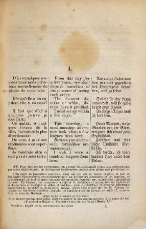 Esprit de la conversation française : ou recueil de gallicismes avec la traduction anglaise et allemande en regard