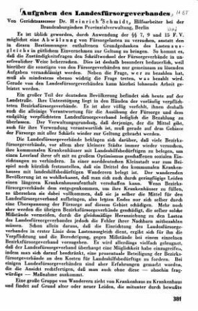 Aufgaben des Landesfürsorgeverbandes