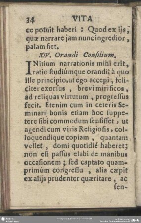 XIV. Orandi Consilium