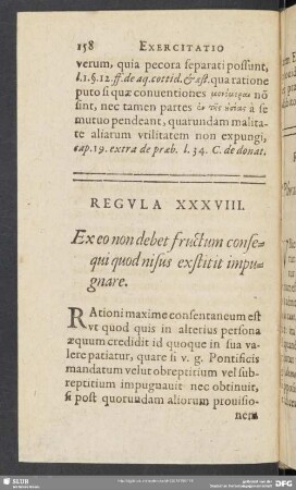 Regula XXXVIII. Ex eo non debet fructum consequi quod nisus exstitit impugnare