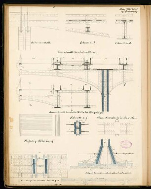 Hochbahn auf Pfeilern Monatskonkurrenz März 1882: Konstruktionsdetails