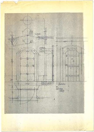 Döllgast, Hans; Dorfen; San Sebastian - Portal (Ansichten)