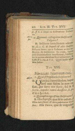 Tit. XVI. De Pupillari Substitutione.