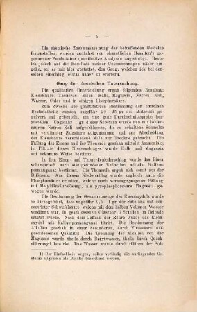 Beiträge zur chemischen Kenntniss der basaltischen Gesteine des Knüllgebiets