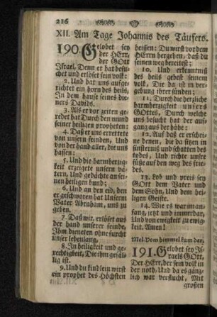 XII. Am Tage Johannis des Täufers.