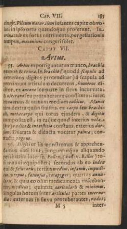 Caput VII. Artus
