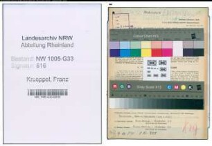 Entnazifizierung Franz Krueppel , geb. 30.11.1903 (Lehrer)