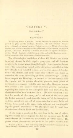 Chapter V. Meteorology