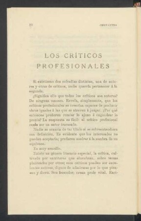 Los críticos profesionales