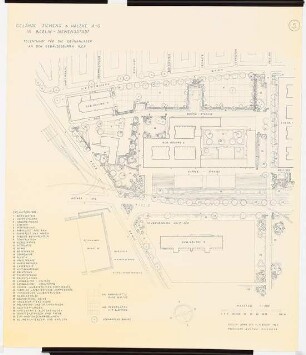Gartenanlage Siemens & Halske, Berlin-Siemensstadt: Teilentwurf für die Grünanlagen an den Gebäudegruppen 11,2,9 1:500