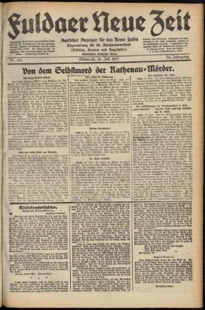 Ausgabe vom Mittwoch, den 19. Juli 1922.