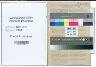 Entnazifizierung Johanna Friedrich , geb. 20.01.1894 (Postassistentin)