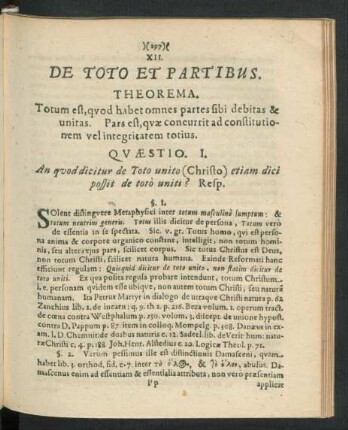 XII. De Toto Et Partibus.