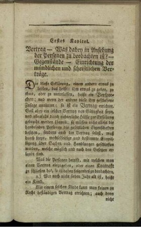 Erstes Kapitel. - Drittes Kapitel.