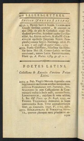 Poetes Latins.