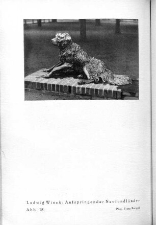 Ludwig Winck: Aufspringender Neufundländer. Abb. 28