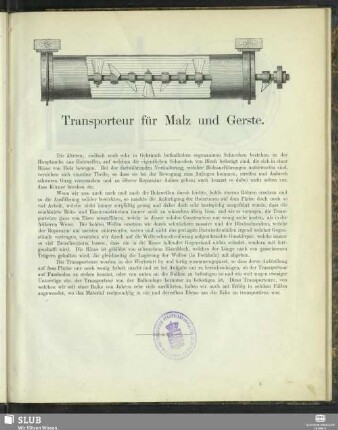 Transporteur für Malz und Gerste