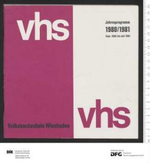 Programm Jahr 1980/1981