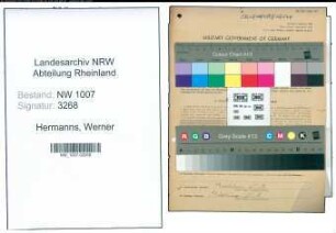 Entnazifizierung Werner Hermanns , geb. 26.08.1907 (Landwirt)