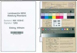 Entnazifizierung Wilhelm Ebbing , geb. 13.05.1895 (Vermessungstechniker)