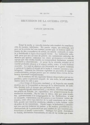 Recuerdos de la guerra civil : XX - XXII