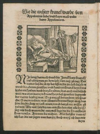 Wie die tochter kranck warde von Appolonius liebe ...