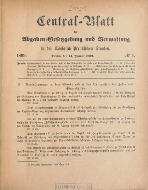 14. Januar-30. Dezember = No. 1-26