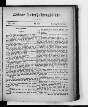 Kölner Unterhaltungsblatt. 1859-1863