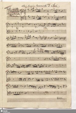 806. Quintetto: Allez chagrins tourments / Paisiello, G.
