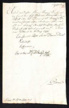 Handschriftliches Schreiben aus der Akte Carl Friedrich Kielmeyer