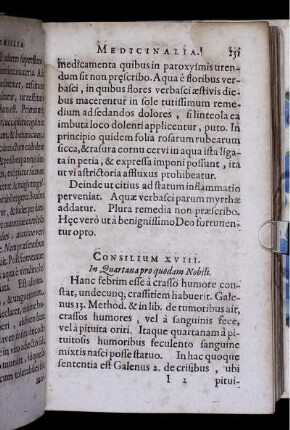 Consilium XVIII. In Quartana pro quodam Nobili
