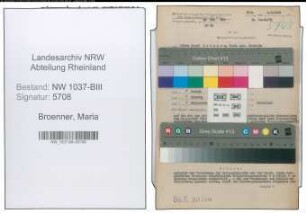 Entnazifizierung Maria Broenner , geb. 23.09.1909 ()