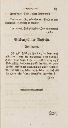 Siebenzehnter Auftritt