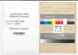 Entnazifizierung Heinrich Stahlmann , geb. 22.02.1890 (Kaufmann)