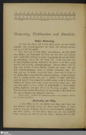 Butterteig, Mehlspeisen und Strudeln