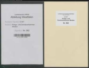 Amt Ravensberg - Vogtei Versmold: Landmessungs- und Taxationskataster
