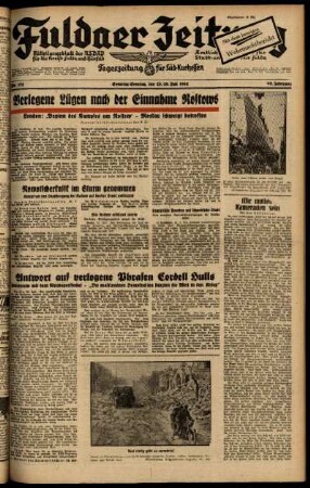 Ausgabe vom Samstag, den 25. Juli 1942.