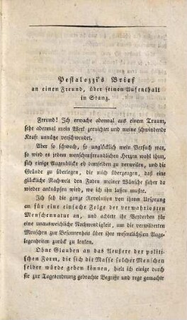 Pestalozzi's sämmtliche Schriften, 9. Vermischte Schriften pädagogischen Inhalts