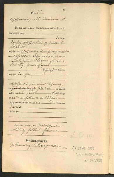 Standesamtsbuch der Stadt Aschaffenburg: Geburten 365/1900 - 184/1901